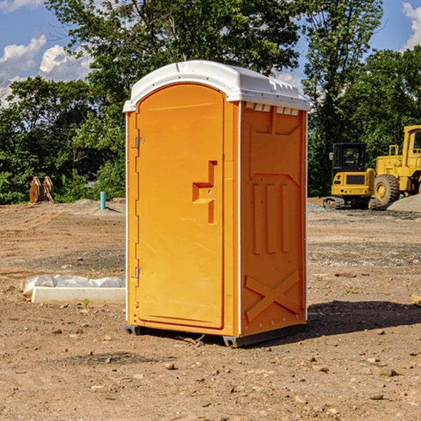 how often are the portable restrooms cleaned and serviced during a rental period in Mclean County IL